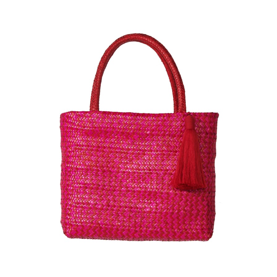 Bolsas Medias Nannacay  | Britt Pink With Red Medium Bag